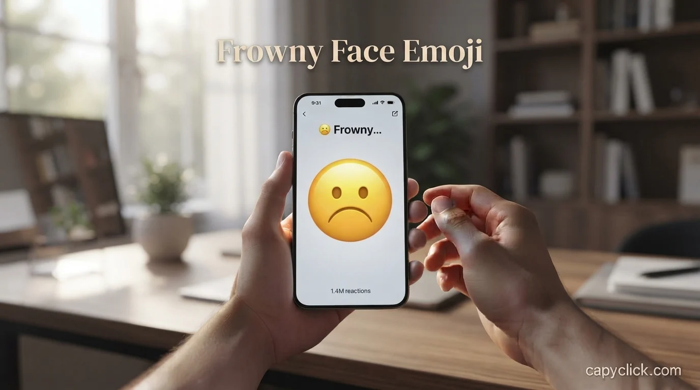 Frowny face emoji
